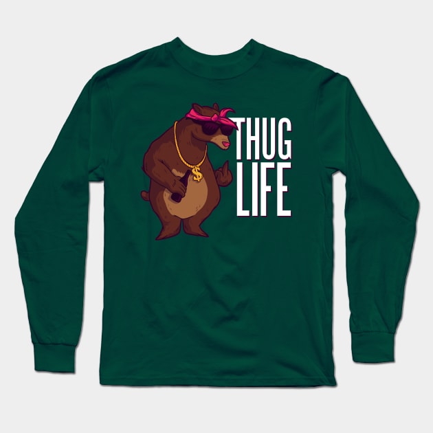 BEAR THUG LIFE Long Sleeve T-Shirt by madeinchorley